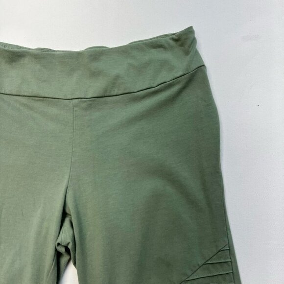Ultra Flirt Womens Leggings Pants Green Mid Rise Stretch Cotton Blend Large - Picture 7 of 10